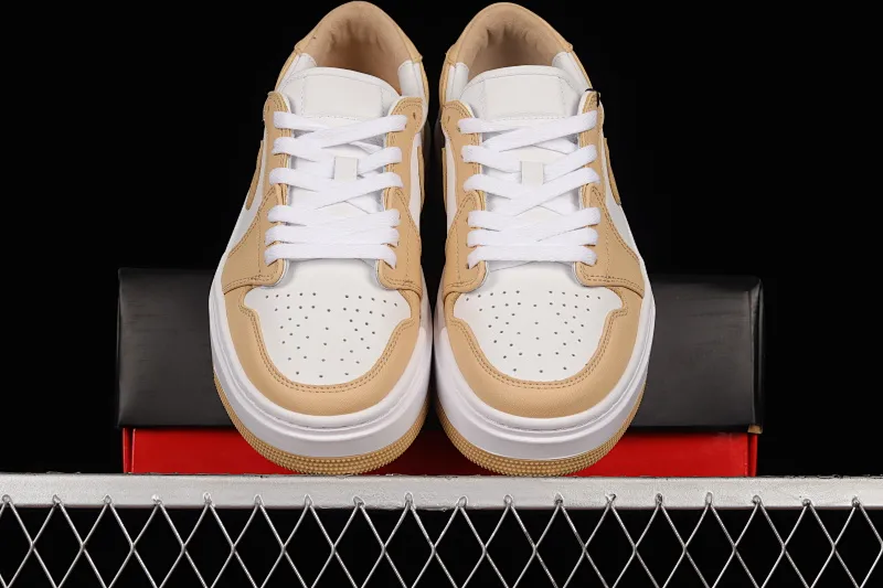 All categories Air Jordan Jordan series basketball shoes Air Jordan 1 Low Z version Air Jordan 1 Elevate Low SE "Wolf Grey" Little AJ first layer thick sole retro basketball shoes DH7004-102